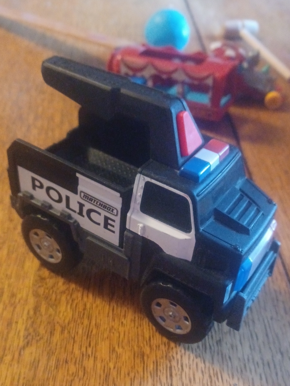 Match Kids Police Dump Truck Flashlight Toy - Black and White